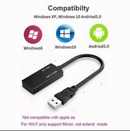 USB 3.0 A 公頭轉 HDMI 視頻轉換器電纜適配器 - 筆記本電腦到投影儀電視 bmsmckp1 USB 3.0 A Male to HDMI Video Converter Cable Ad
