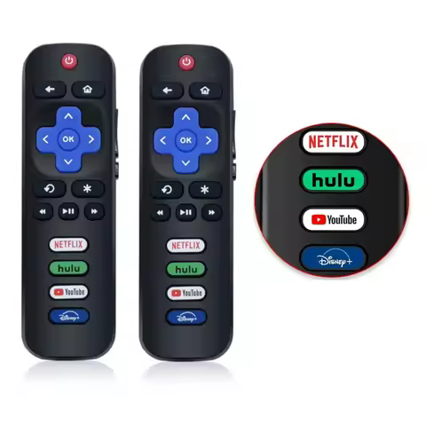 2-Pack Roku TV Remote, for TCL/Hisense/Insignia/Onn/Philips Roku TV, Not for Roku Stick & Box