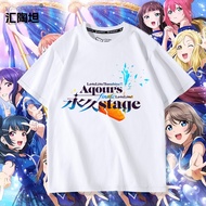 LoveLive Aqours FL Broken Hourglass Printed Short-Sleeved T-Shirt Men Women Top Summer 01