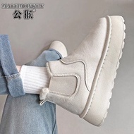 JA3 Male monkey thick-soled snow boots women's winter 2024 velvet thickened warm boots bread women's
