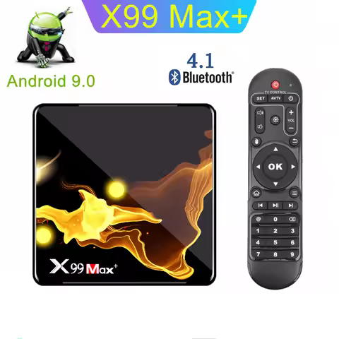 Clearance X99 MAX Plus Android 9.0 TV Box 4GB 64GB Amlogic S905X3 Dual WiFi Bluetooth 8K HD Smart Se