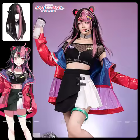 Anime BanG Dream! Yume∞Mita Sengoku Yuno Cosplay Costume Wig Coat Skirt Hairpins Accessoires Props M
