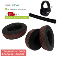 NULLKEAI Replacement Earpads Headband For Shure SRH440 SRH840 SRH940 Headphones Temperature Color Change Earpads Earmuff