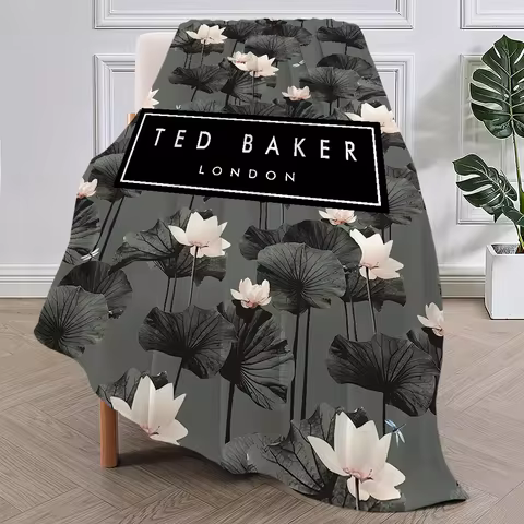 Ted Baker Logo Design Throw Blanket Plush Sofa Rug for Living Room Bedroom Office Travel Gifts