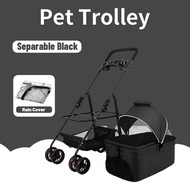 【Ready】FOLOPETS Pet Stroller Foldable Pet Stroller Dengan Pet Cargo yang Dapat Dilepas Pet Carrier O