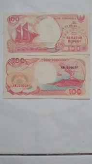 uang kertas lama 100 rupiah merah untuk hantaran