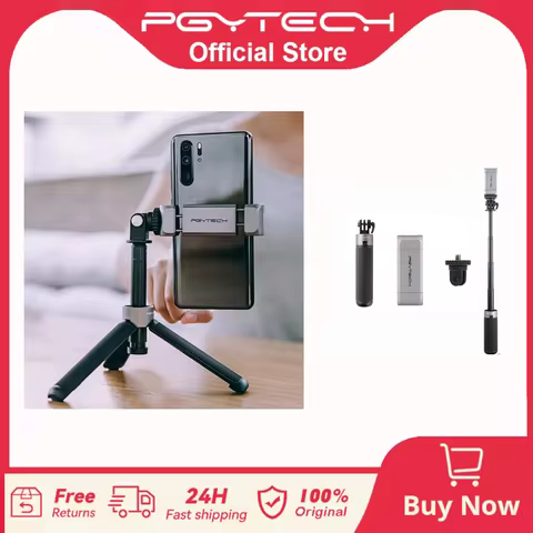 PGYTECH DSLR Phone Vlog tripod Extendable Phone Extension Pole Tripod For Sony A6400 A6300