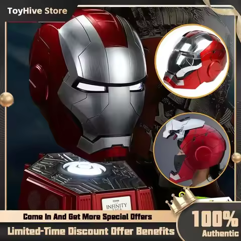 2025 Iron Man Mk5 Helmet Automatoc 1:1 Voice Control Avengers Mk7 Mk5 Cosplay With Led Light Electro