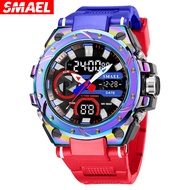 SMAEL Colorful Trend Outdoor Sport Men's Watches Electronic Large Dual Display Men's Wrist Watch 802