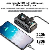 F9-5 真無線遊戲 TWS 耳塞連2000 mAh 移動電源功能 2ndckp bbsckp F9-5 True Wireless Gaming  TWS Earbuds with 2000mAh 