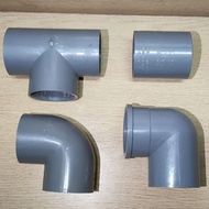 PVC Pipe Joint Fitting Connector 40mm/32X25mm/40X25mm/40X32mm/50X32mm/50X40mm Elbow,Socket,Tee,End c
