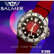 BALMER | 8135G SS-19 Automatic Sapphire Glass Man Watch with Red Silicon Strap Watch Official Warran