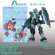 Amax Studio RG 1:144 RX-78-2 Gundam Original 2.0 Fluorescent Water Decals Anime Stickers Business Su