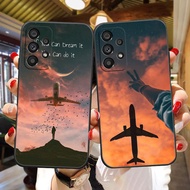 Airplane Aircraft Inspiring Soft Black Silicon TPU Cell Phone Case For  Samsung Galaxy A23 A20 A14 A13 A12 A11 A10 A9 A8 A7 A6 A5 A05 A04 A03 F12 M12 S E Star Plus 5G