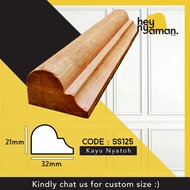 Wood Moulding, Wainscoting, Kayu Nyatoh / Meranti Bekualiti - 45 / 90 degree (SS125)