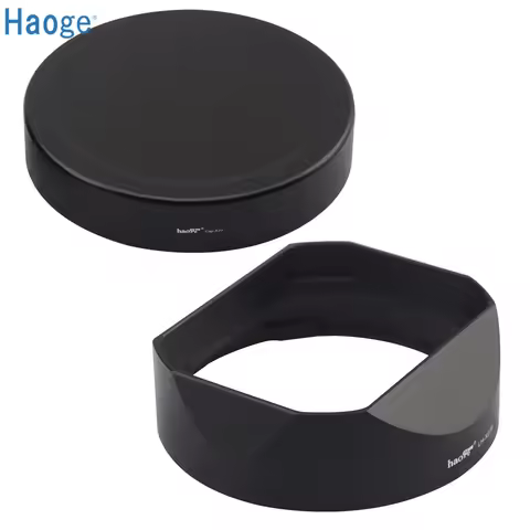 Haoge LH-X23B Square Dedicated Metal Lens Hood Shade with Metal Cap for Fujifilm Fuji Fujinon XF 23m