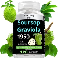 1950mgSoursopGraviolaCapsules(Guanábana)OrganicLeavesPowderRichinPotentAnti-Oxidants-120Capsules40Se