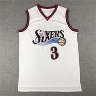 76 pemain 3 #   Jersi Bola Keranjang Meteor Putih Retro Bersulam Yi Verson