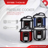 Swiss Thomas Electric Pressure Cooker Rice Cooker 18 Programmed Menu Pressure Select (6L)