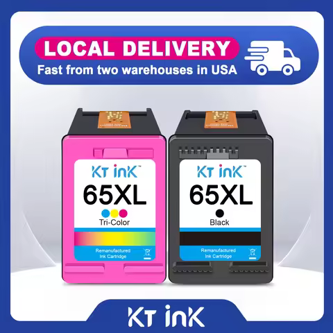 65XL Ink Cartridge Compatible for 65 XL hp Printer Ink Black Tri-Color for Deskjet 2621 3720 Envy 50