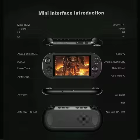 100% Brand New AYN Odin 2 Mini Handheld Odin2mini LED 5 Inch Touch Screen 5000mAh Battery Android 13