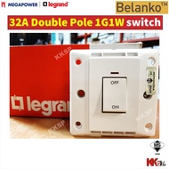 Legrand Belanko Siemens brand 32A Double Pole 1 Gang 1 Way switch 32A Aircon switch 32A water heater