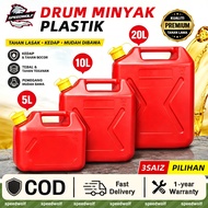 Petrol Storage Tank 5L/ 10L/ 20L Oil Tank Petrol Tank Motorcycle Car Jerry Can Petrol Tong Minyak Pe