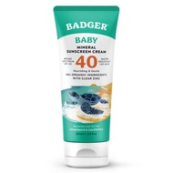 Badger Company, Baby Mineral Sunscreen Cream, SPF40, Chamomile and Calendula (87 ml)
