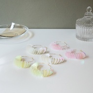 [ZANZAN ZANZAN] Colorful Sequined Big Hoop Earrings [EK71BF003]