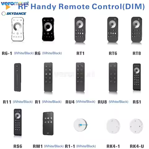 Skydance LED Dimming Remote 1 Zone 4 Zones Single Color Strip Dimming 2.4G RF Remote R6 R6-1 RT1 RT6