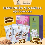 [Express] Box of 9 Packs of Vanilla Almonds 360g Deluxnuts | Nutrition Snack Nuts (Total Weight 360g