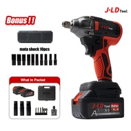 JLD 13mm Cordless Impact Wrench JV88 Brushless 350N.m impact baterai 88V Mesin bor JV88 Untuk Baut M