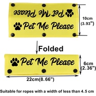 Funny Dog Leash Sleeve Pet Me Please Dog Leash Wrap Wrap Alert Hanging ID Patch Tag Pet Birthday Gif