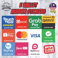 E-wallet Mirror Stickers, E-wallets Mirror Stickers