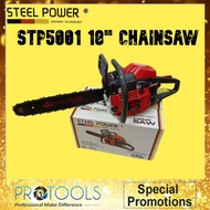 STEEL POWER HIGH QUALITY STP5001 CHAINSAW with 18" GUIDE BAR &amp; CHAIN