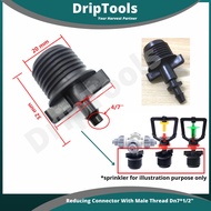 Reducing Connector With Male Thread Dn7*1/2" c/w 4/7mm Adaptor/ Gyronet Male Connector, Irrigation W