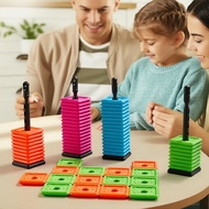 Children's and Family Strategy Five-in-a-Row Board Game with Colorful Pieces, Portable Interactive T