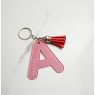 GANTUNGAN NAME INITIAL KEYCHAIN | CUSTOM INITIAL NAME KEYCHAIN | Acrylic Acrylic