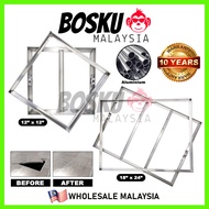 BOSKU 12"x12" 18"x24" Aluminium Manhole Cover Mosaic Cover Frame Penutup Mosek Tile Work Main Hole T