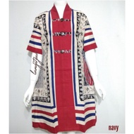 E 6C Dress Salur Inten Lengan Pendek| Dress Batik Imlek Busui Friendly