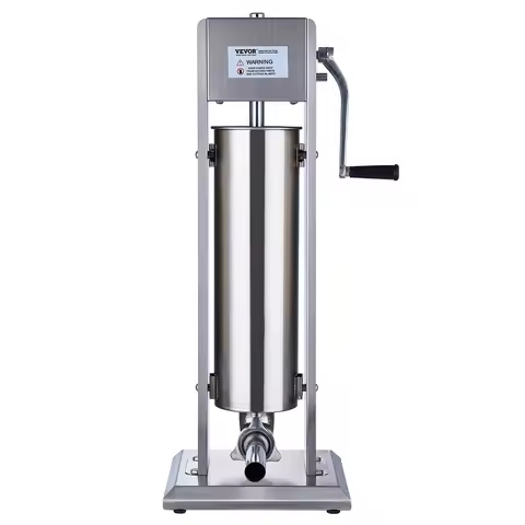 SucceBuy Manual Sausage Stuffer 7 L / 15 LBS Vertical Food-Grade 304 Stainless Steel for Home Kitche