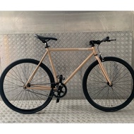 Cranston Fix Fixie. Single Speed Bicycle. Leisure Bike. Urban Bicycle. Sand colour  . With brake