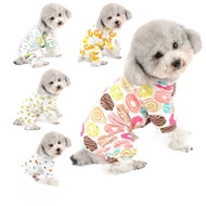 SG Shipment Dog Cotton Pajamas Adorable Print Jumpsuit Pet Cute Duck Pattern Pjs Pyjamas Clothes Ove