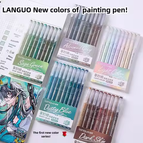 LANGUO New Colors 45/9 Morandi Colorful Gel Pen Student Marker Notebook Painting Color Pen Office Sc