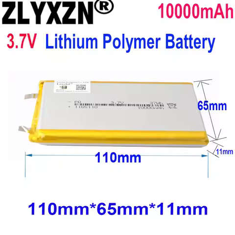 3.7V Battery 10000mAh 3.7V Li Polymer Battery 10000mAh 110*65*11mm Soft Package Battery For Power Ba