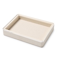 Oirlv กล่องเก็บสร้อยต่างหูหนัง2สีถาดกล่องเครื่องประดับพร้อมฝาปิด P110 P111