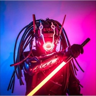 handmaded Cyberpunk 2077 mask with predator braid cosplay