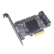 Chi a Mining PCIE SATA Card Adapter 10 port SATA 3.0 to PCI Express 3.0 X4 Expansion Card SATA3.0 6G
