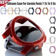 Silicone Case For Garmin Fenix 7 7x 7s 5 5x Protector Frame Clear Rubber Cover SmartWatch For Garmin