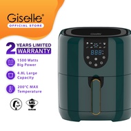 Giselle Digital Air Fryer with Touch Control Timer Temperature Control - Dark Green (1500W/4.8XL) KEA0197